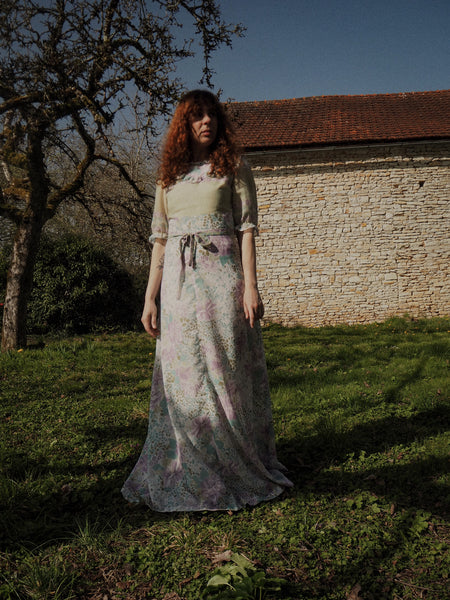 IRIS - 1970s Vintage Robilyse Prairie Dress - Size S/M