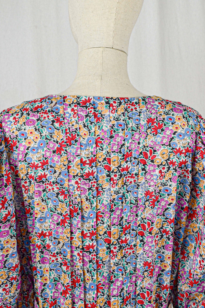 ANNA - 1980s Rare Anna Roose Liberty Print Dress - Size S/M