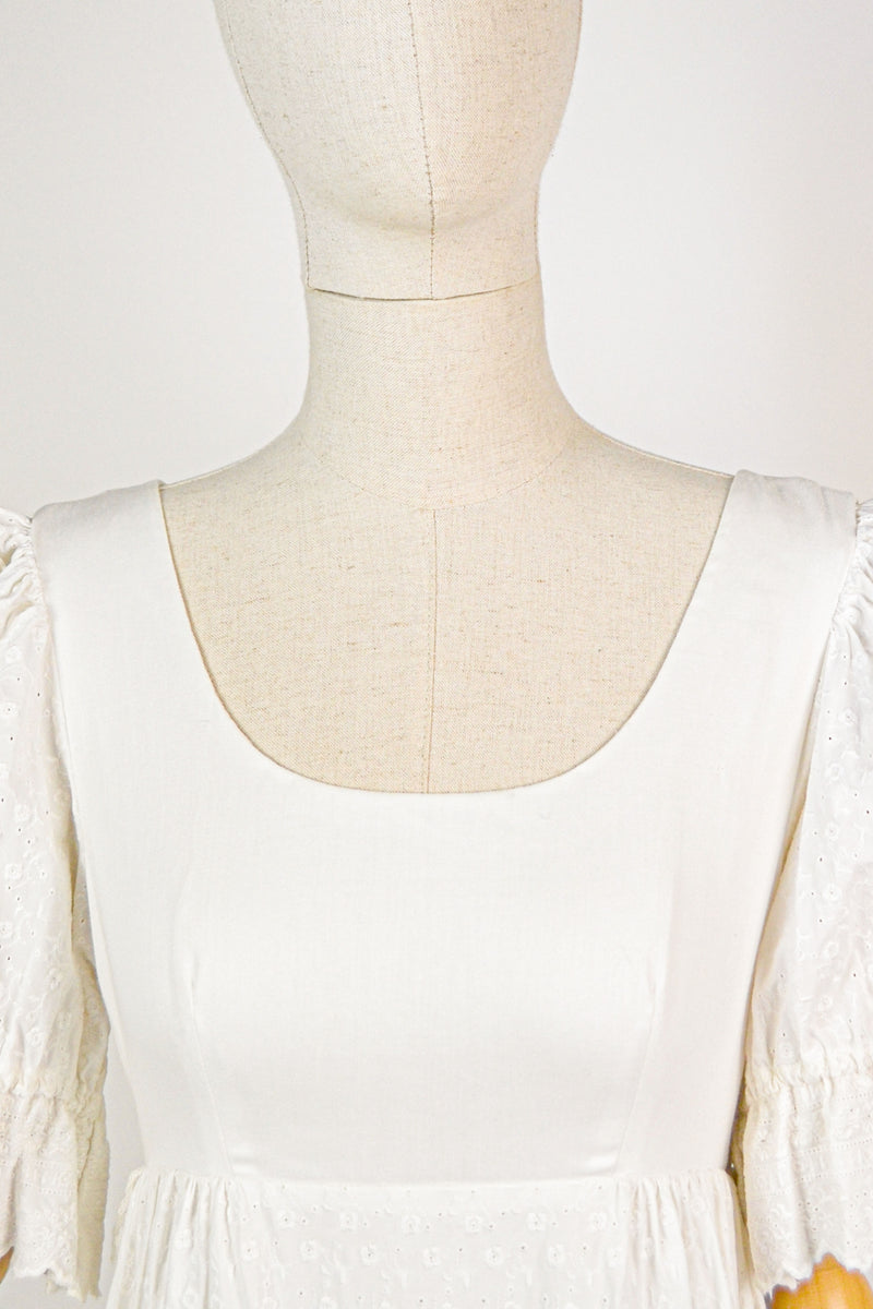 A SWEET HARMONY - 1990s Vintage Laura Ashley Empire Waist Bridal Dress - Size M