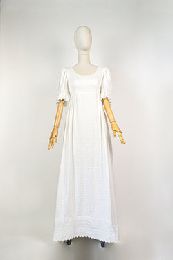 A SWEET HARMONY - 1990s Vintage Laura Ashley Empire Waist Bridal Dress - Size M