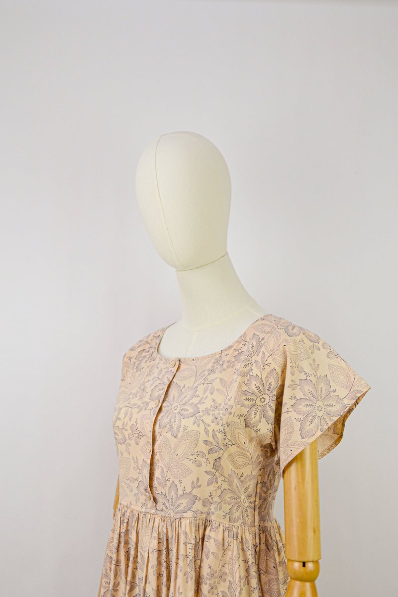 BUCKWHEAT - 1970s Vintage Cacharel Cotton Floral Dress - Size S/M