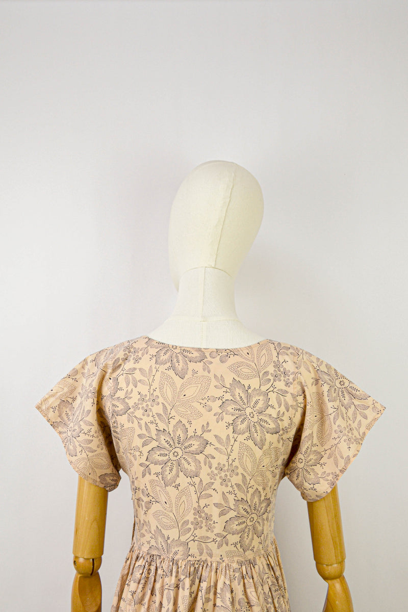 BUCKWHEAT - 1970s Vintage Cacharel Cotton Floral Dress - Size S/M