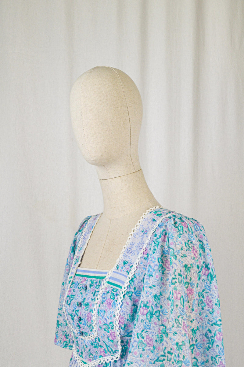 BUGLOSS - 1970s Vintage Richard Shops Prairie Dress - Size S