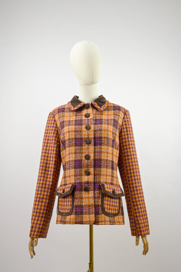 CHAI - 1980s Vintage Jungle by Kenzo Plaid Jacket - Size M/L