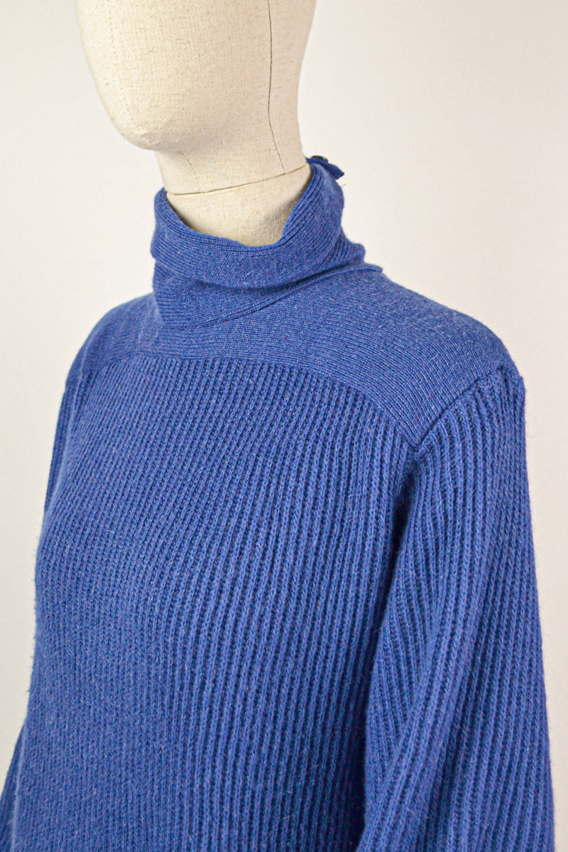 COBALT - 1980s Vintage Anastasia Paris by François Viannay jumper - Size M