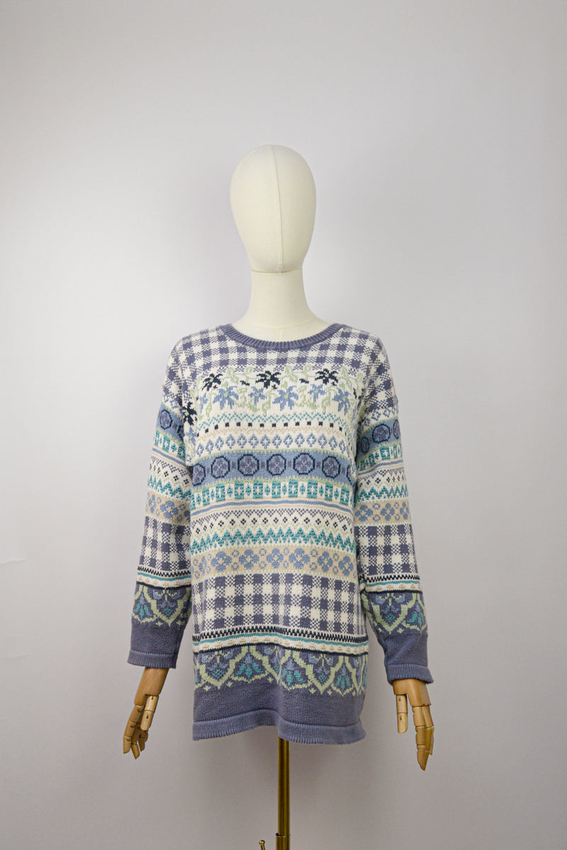COUNTRY CHARM -1980s Vintage Laura Ashley jumper - Size S/M