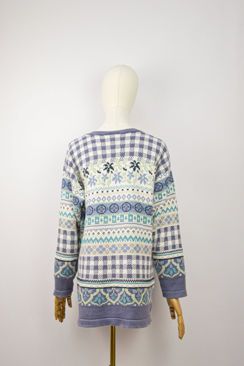 COUNTRY CHARM -1980s Vintage Laura Ashley jumper - Size S/M