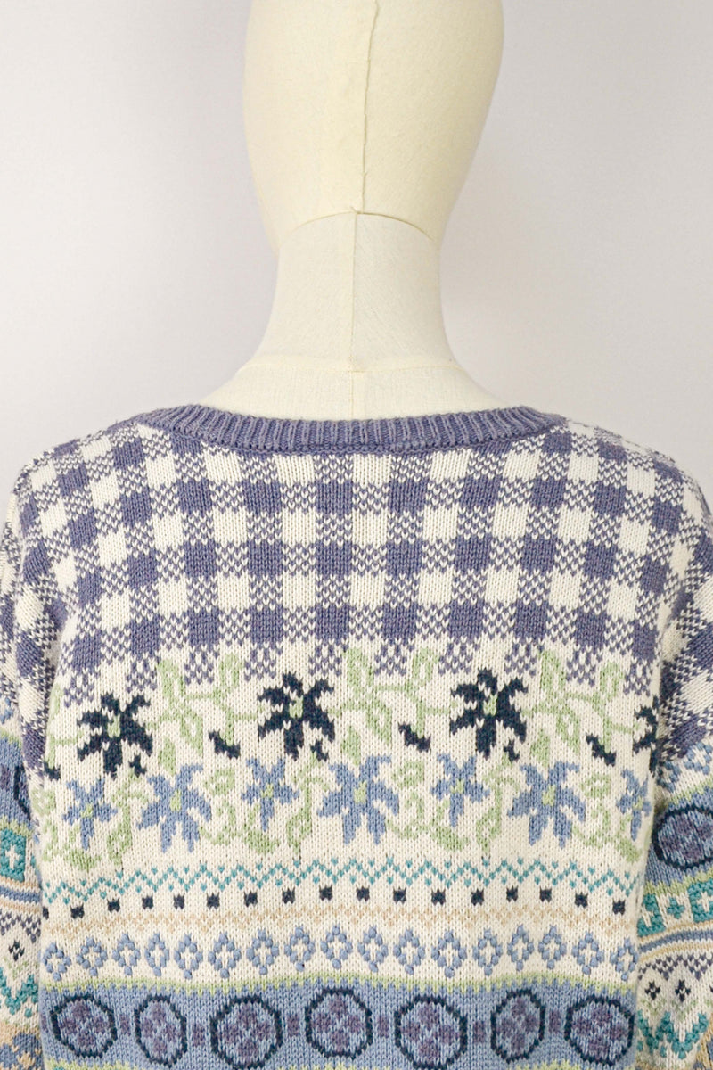 COUNTRY CHARM -1980s Vintage Laura Ashley jumper - Size S/M