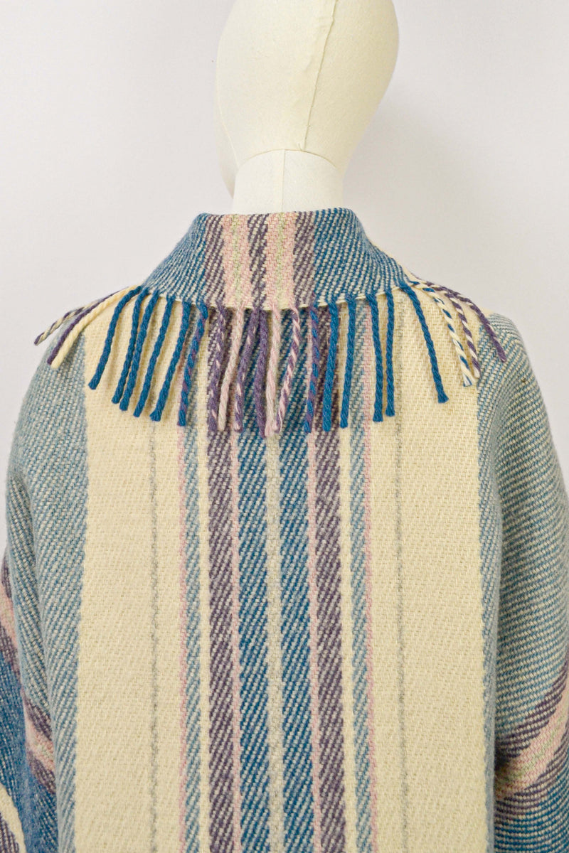COZY MOMENTS - 1970s  Laplander Fringed Wool Jacket - Size S/M