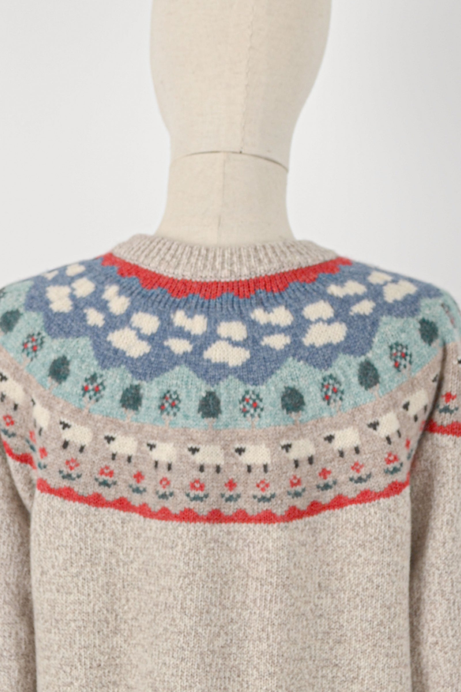DOLLY - 1990s Vintage Eddie Bauer Sheep. Wool Jumper - Size S