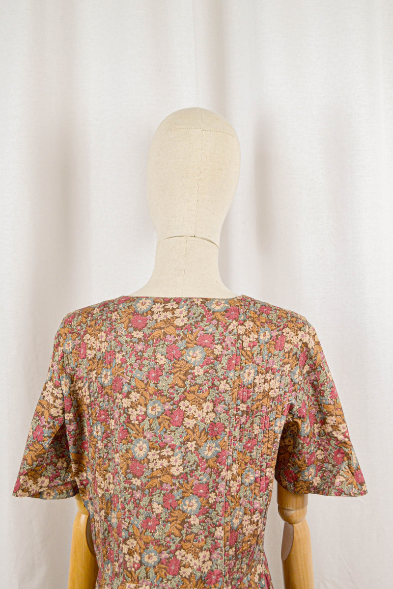 DRIED FLOWERS - 1970s Vintage Cacharel Liberty Floral Print Dress - Size S-M