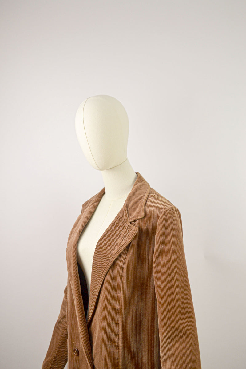 HEATHER - 1980s Vintage Laura Ashley Corduroy Jacket - Size S/M