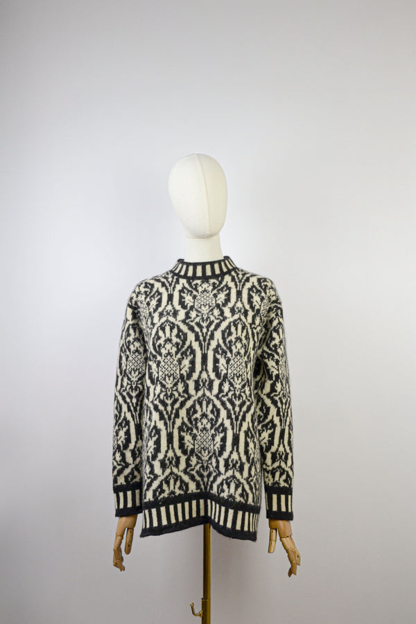 IKAT - 1980s Vintage Laura Ashley Wool Jumper - Size S/M