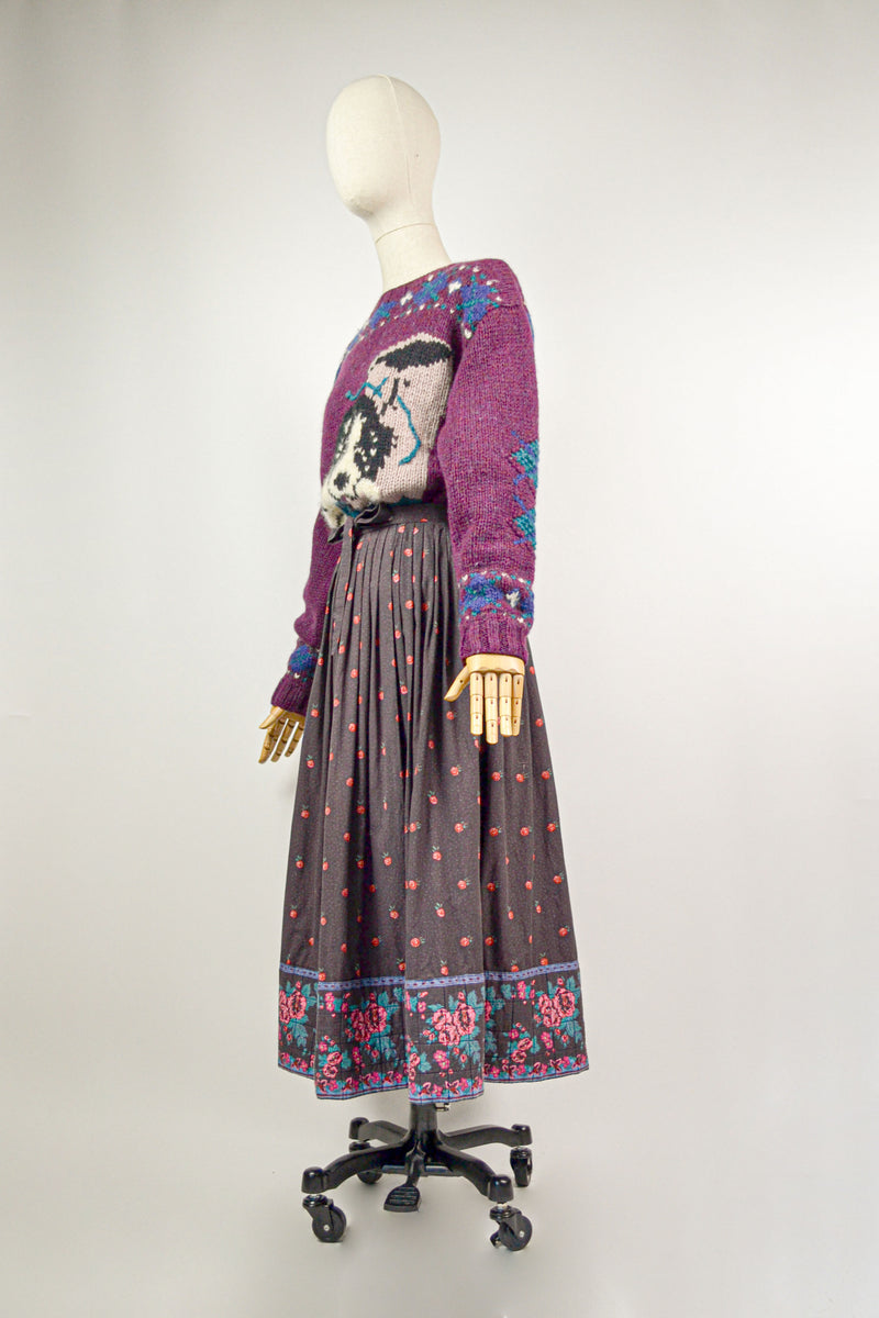 NOLA - 1970s Vintage Cotton Apron Skirt - Size M