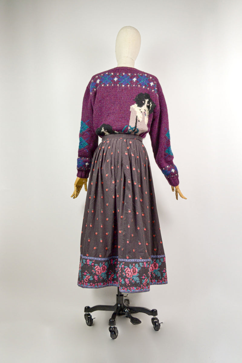 NOLA - 1970s Vintage Cotton Apron Skirt - Size M