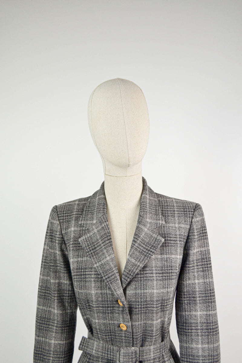 NOTEBOOK - 1990s Vintage Cacharel CHECK Winter Jacket - Size S