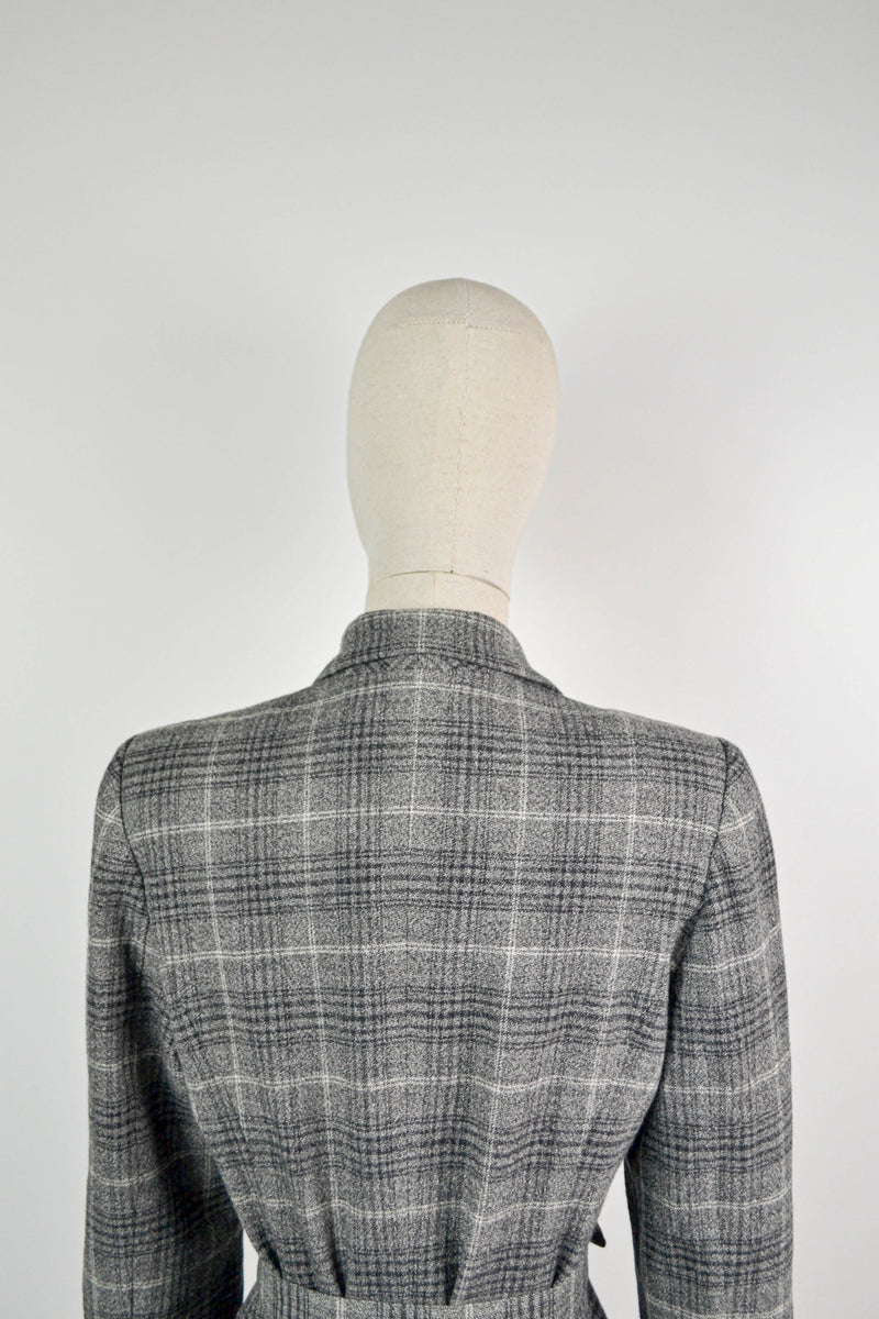 NOTEBOOK - 1990s Vintage Cacharel CHECK Winter Jacket - Size S