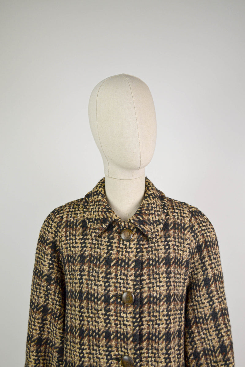 ROSABELLE - 1980s Vintage Aquascutum Wool Tartan Coat - Size M