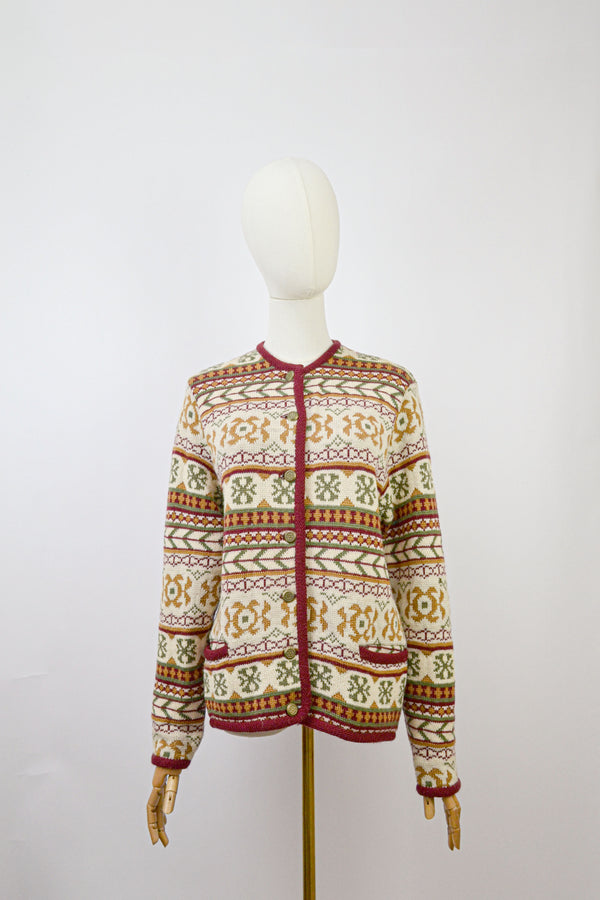 SPECULOOS - 1990s Vintage Lanamoden Wool Austrian Cardigan - Size S/M