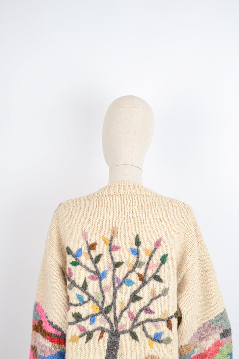SPRING AWAKENS -  1980s Vintage Dobrila Cardigan - Size S/M
