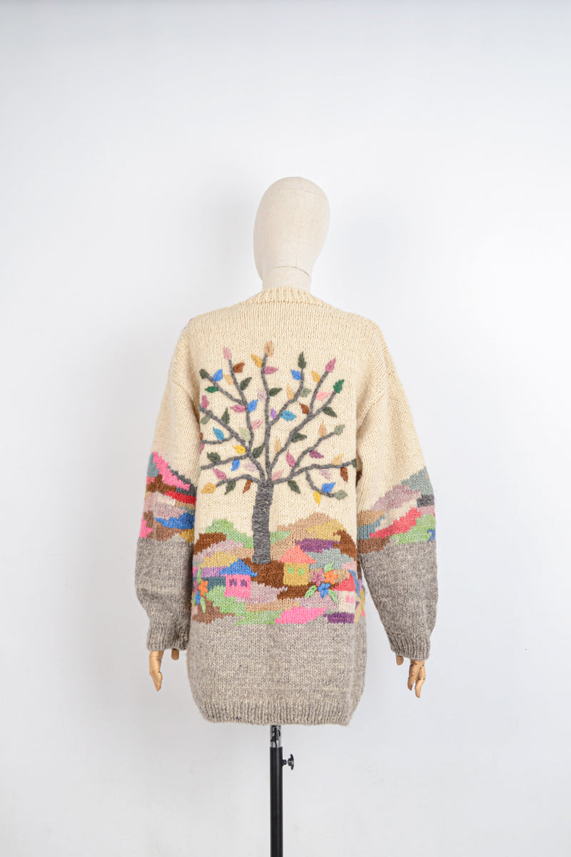 SPRING AWAKENS -  1980s Vintage Dobrila Cardigan - Size S/M
