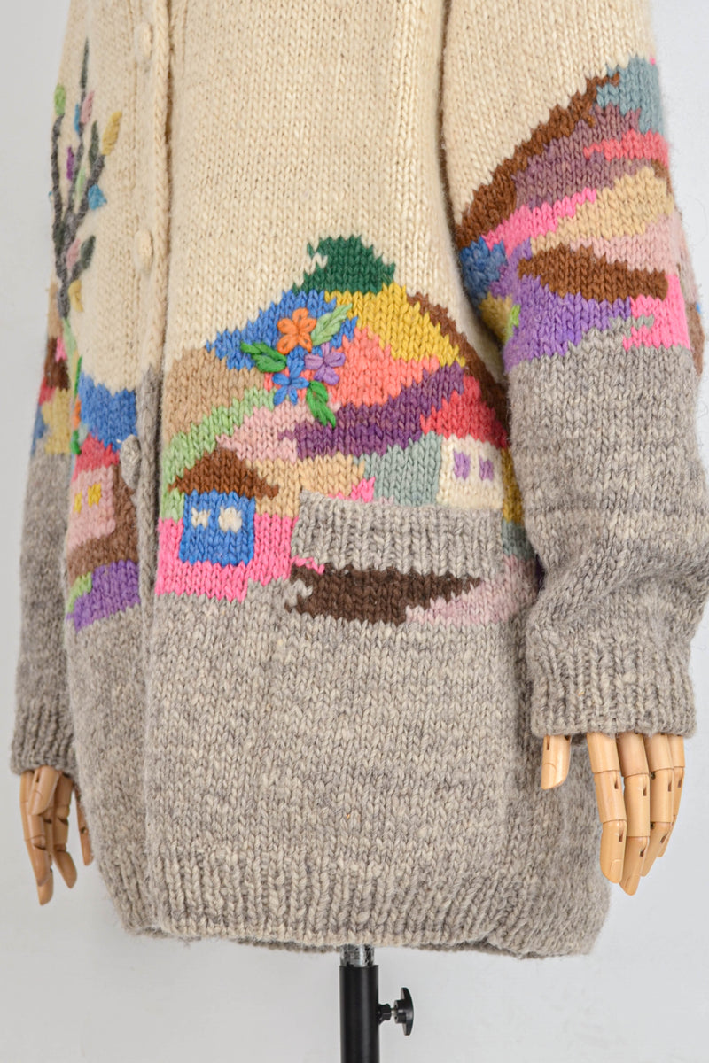 SPRING AWAKENS -  1980s Vintage Dobrila Cardigan - Size S/M