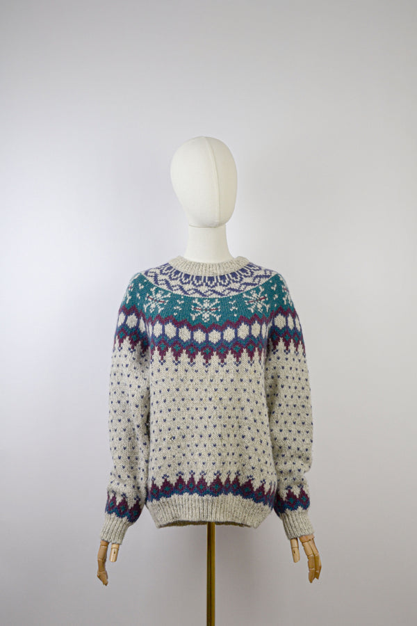 STARLIT SKY - 1980s Vintage Woolrich Wool Jumper - Size M/L