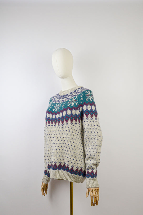 STARLIT SKY - 1980s Vintage Woolrich Wool Jumper - Size M/L