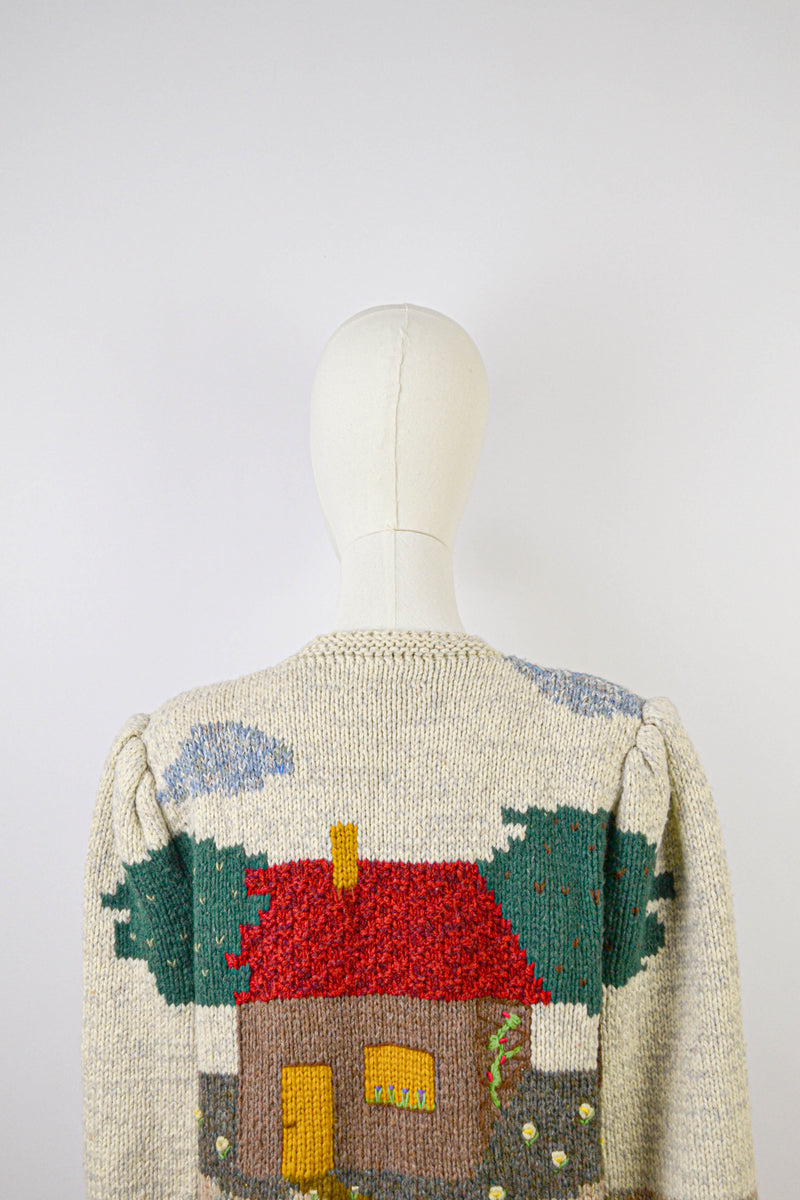 STORYBOOK - 1980s Vintage Wool Austrian Cardigan - Size S/M