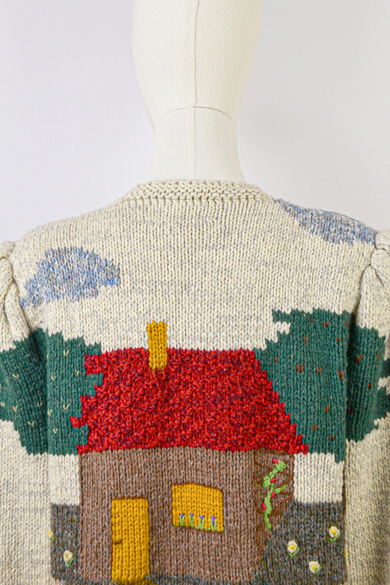 STORYBOOK - 1980s Vintage Wool Austrian Cardigan - Size S/M