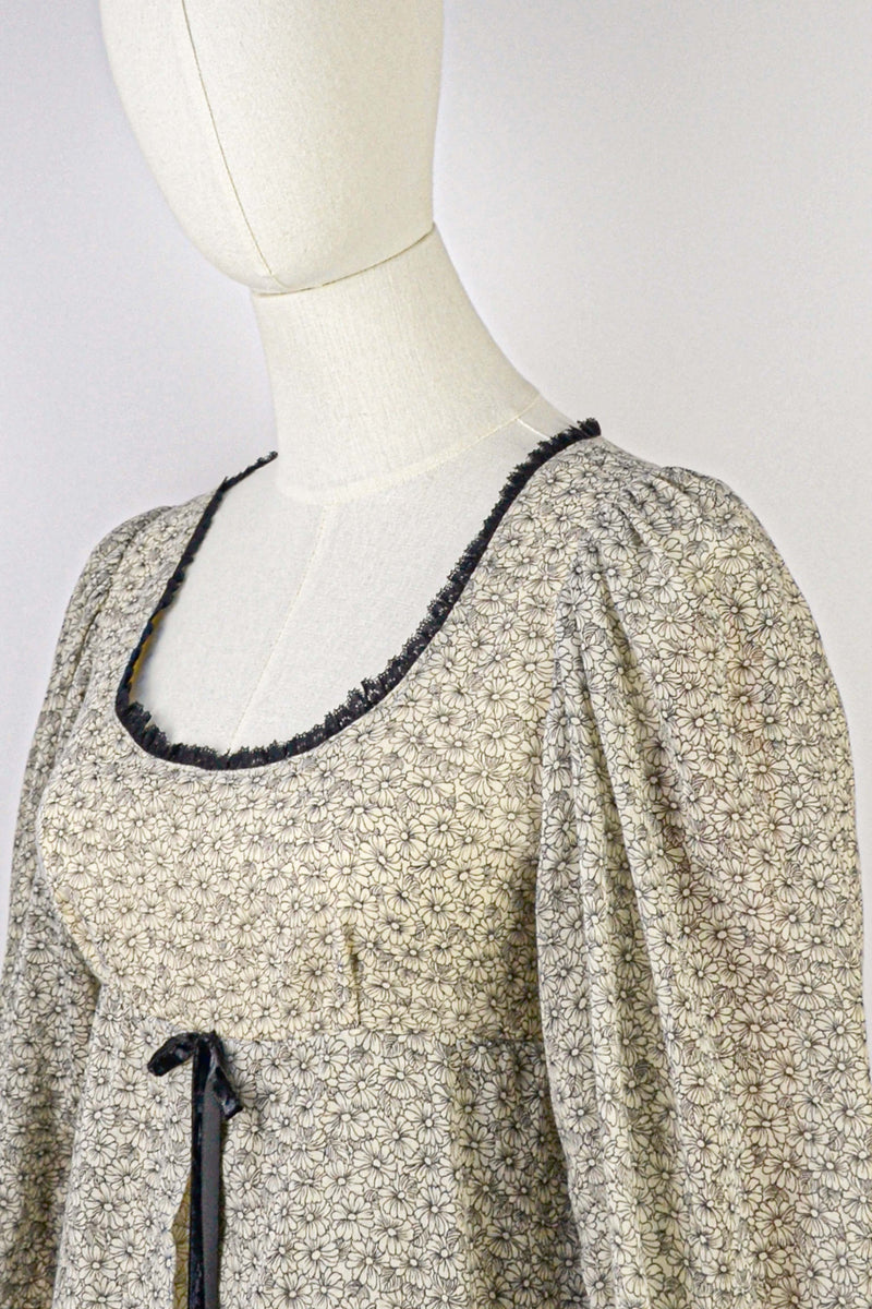 SYMPHONY - 1970s One of a Kind Kati ast Laura Phillips Empire Waist Maxi Dress - Size S