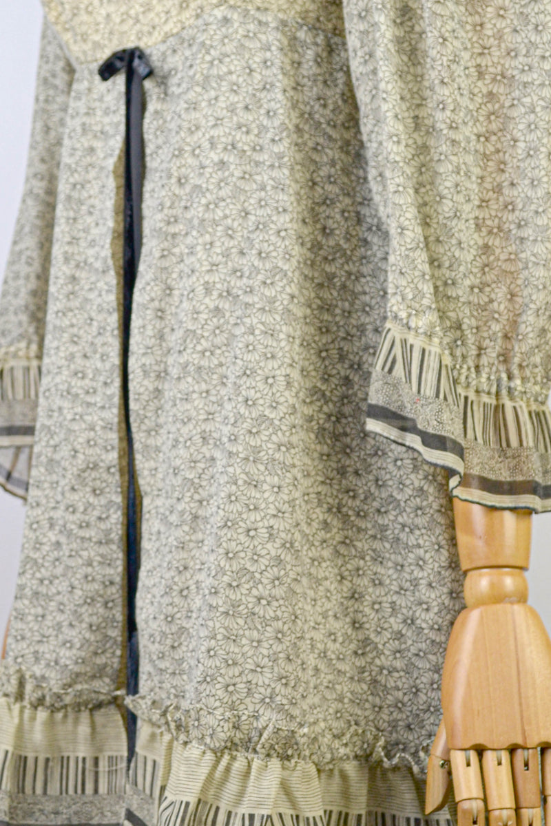 SYMPHONY - 1970s One of a Kind Kati ast Laura Phillips Empire Waist Maxi Dress - Size S