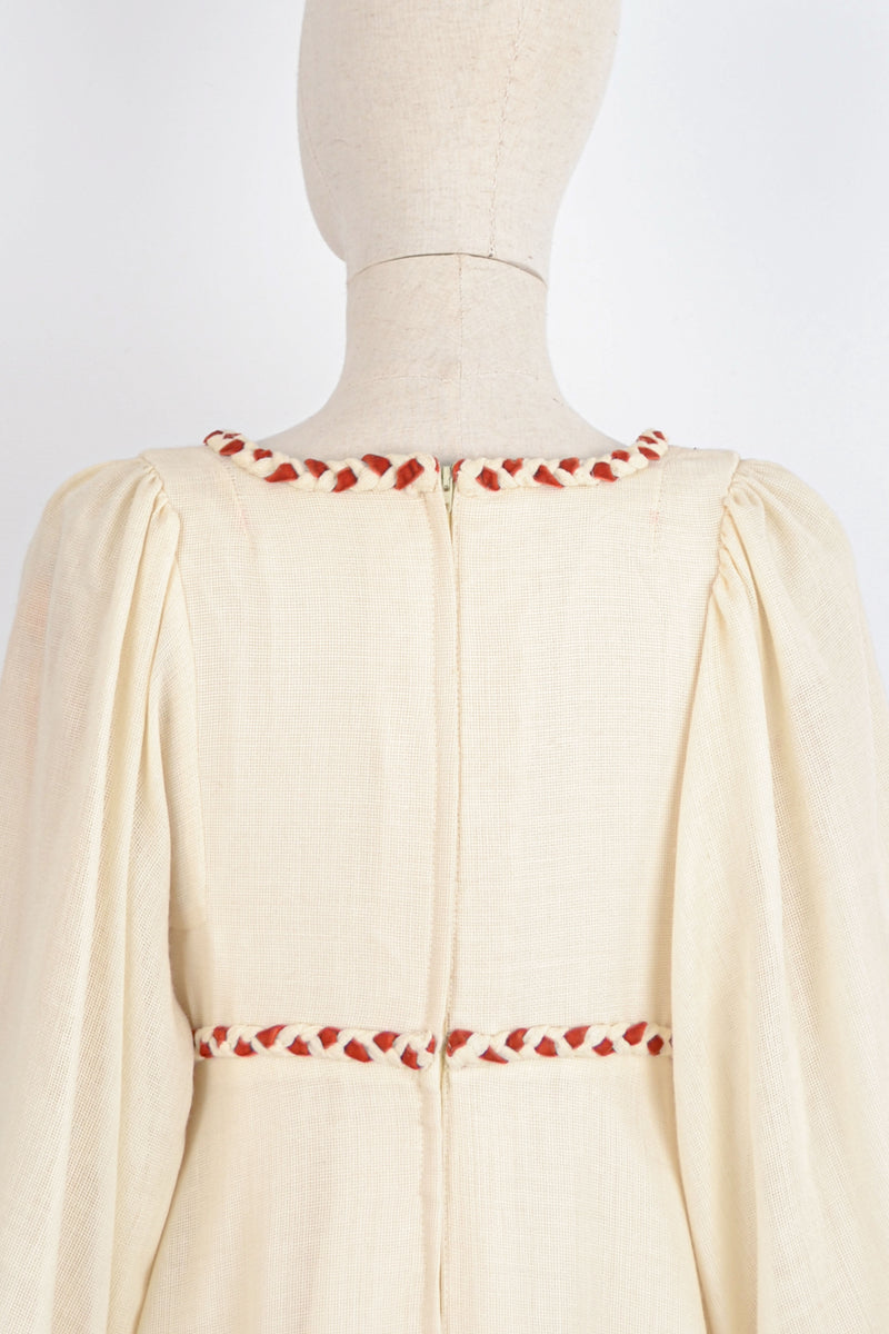 THE BELLE - 1970s Vintage Empire Waist Annigh Gough at Gemini Prairie Dress - Size S