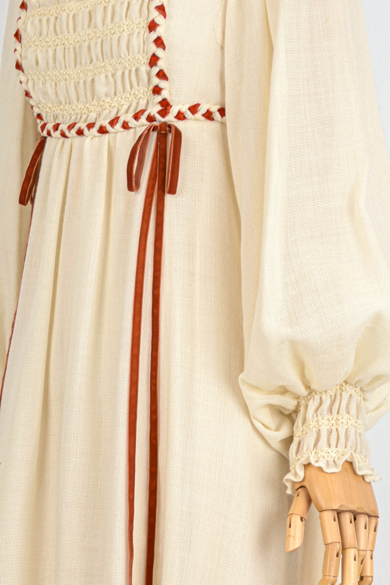 THE BELLE - 1970s Vintage Empire Waist Annigh Gough at Gemini Prairie Dress - Size S