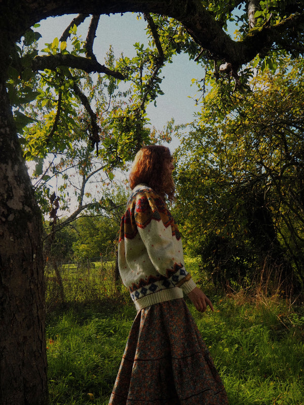 FOLK GARDEN - 1980s Vintage Tricobel Wool Jumper - Size S/M