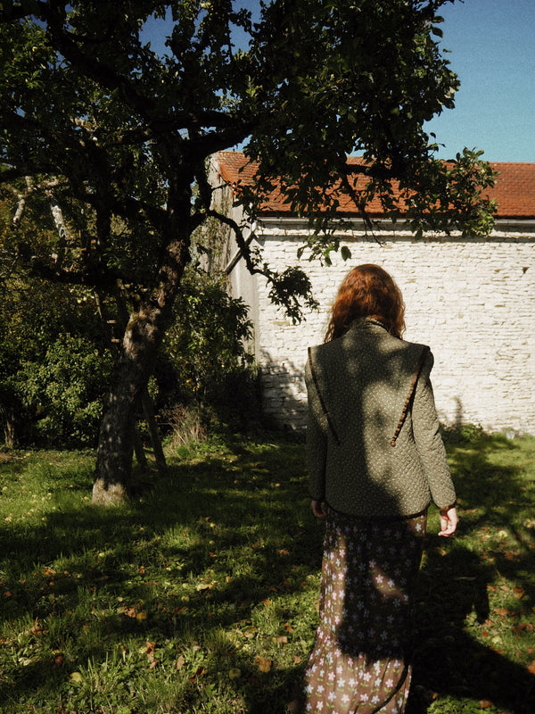 FERN - 1980s Vintage Handmade Quilted jacket - Size XS/S