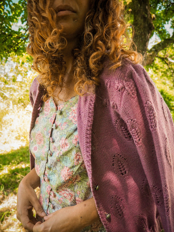 SCABIOSA - 1980s Vintage Lilac Austrian Cardigan - Size S/M