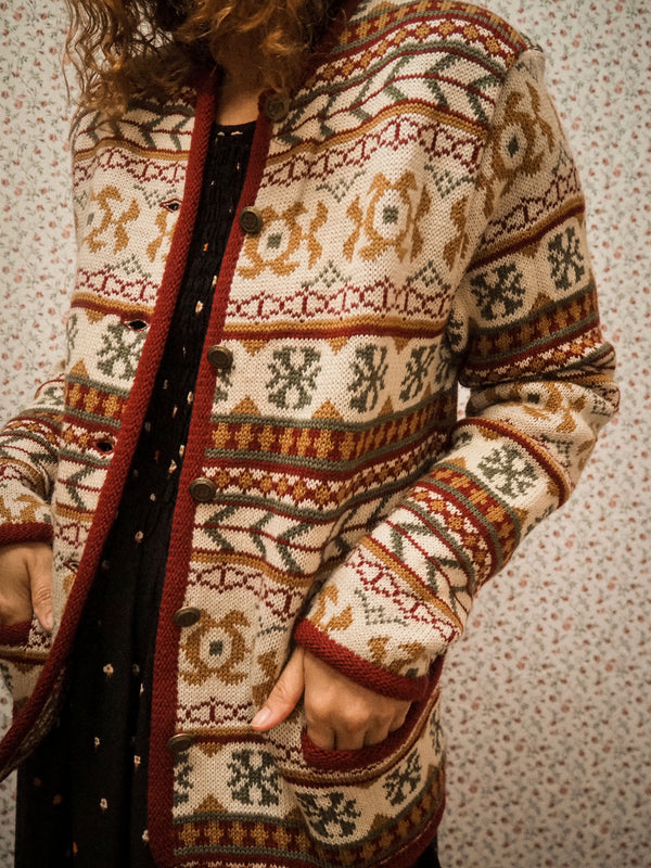 SPECULOOS - 1990s Vintage Lanamoden Wool Austrian Cardigan - Size S/M