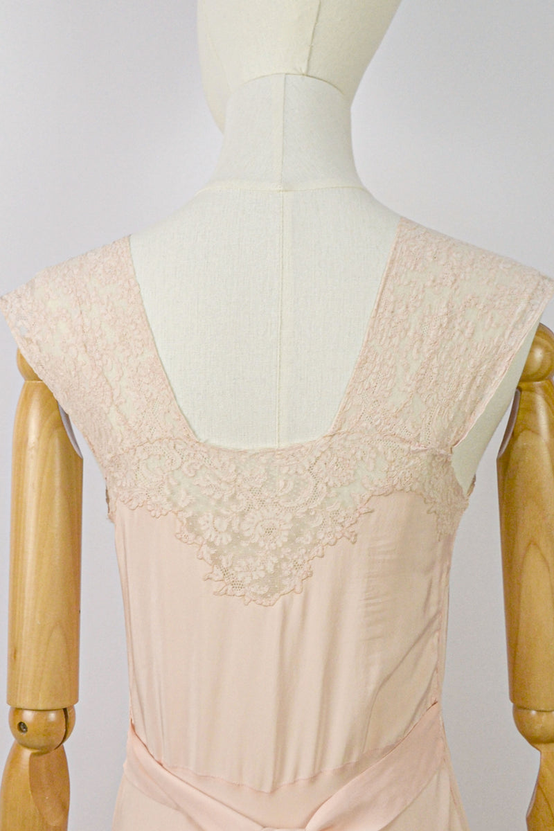 LILY LETTERS - 1930s Vintage Silk Nightgown - Size XS/S