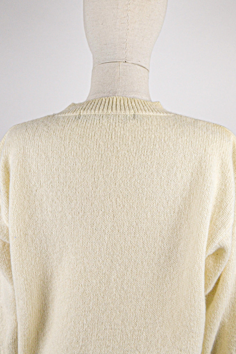 SONNET - 1990s Vintage Tulchan Basket Fruit Wool Juimper - Size S/M