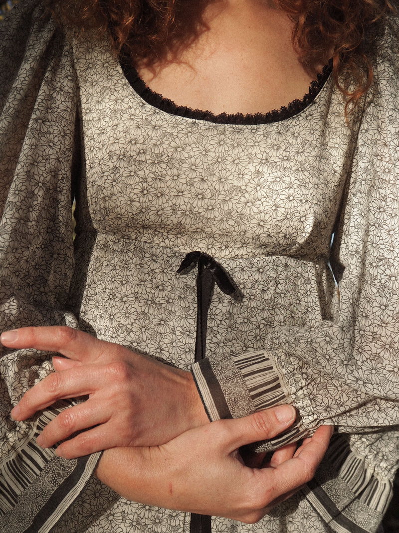 SYMPHONY - 1970s One of a Kind Kati ast Laura Phillips Empire Waist Maxi Dress - Size S