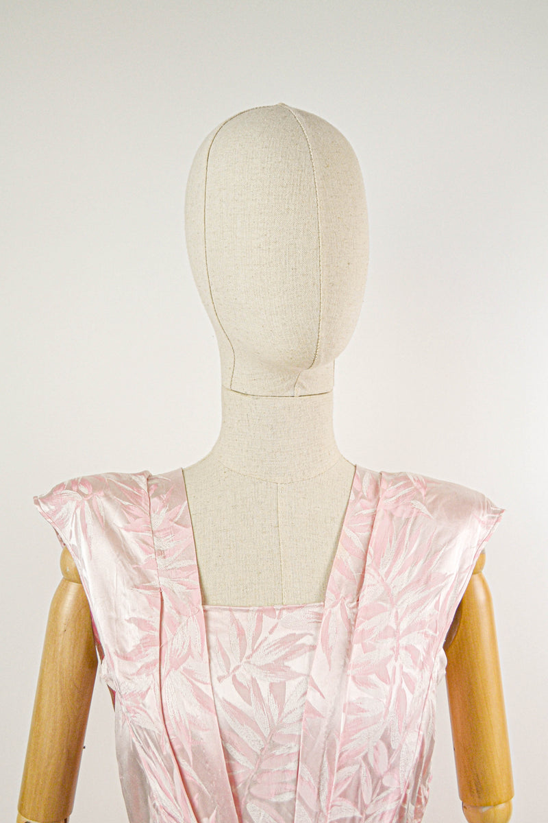 ROSINA - 1940s Vintage Handmade Pink Bridemaid Dress - Size XS/S