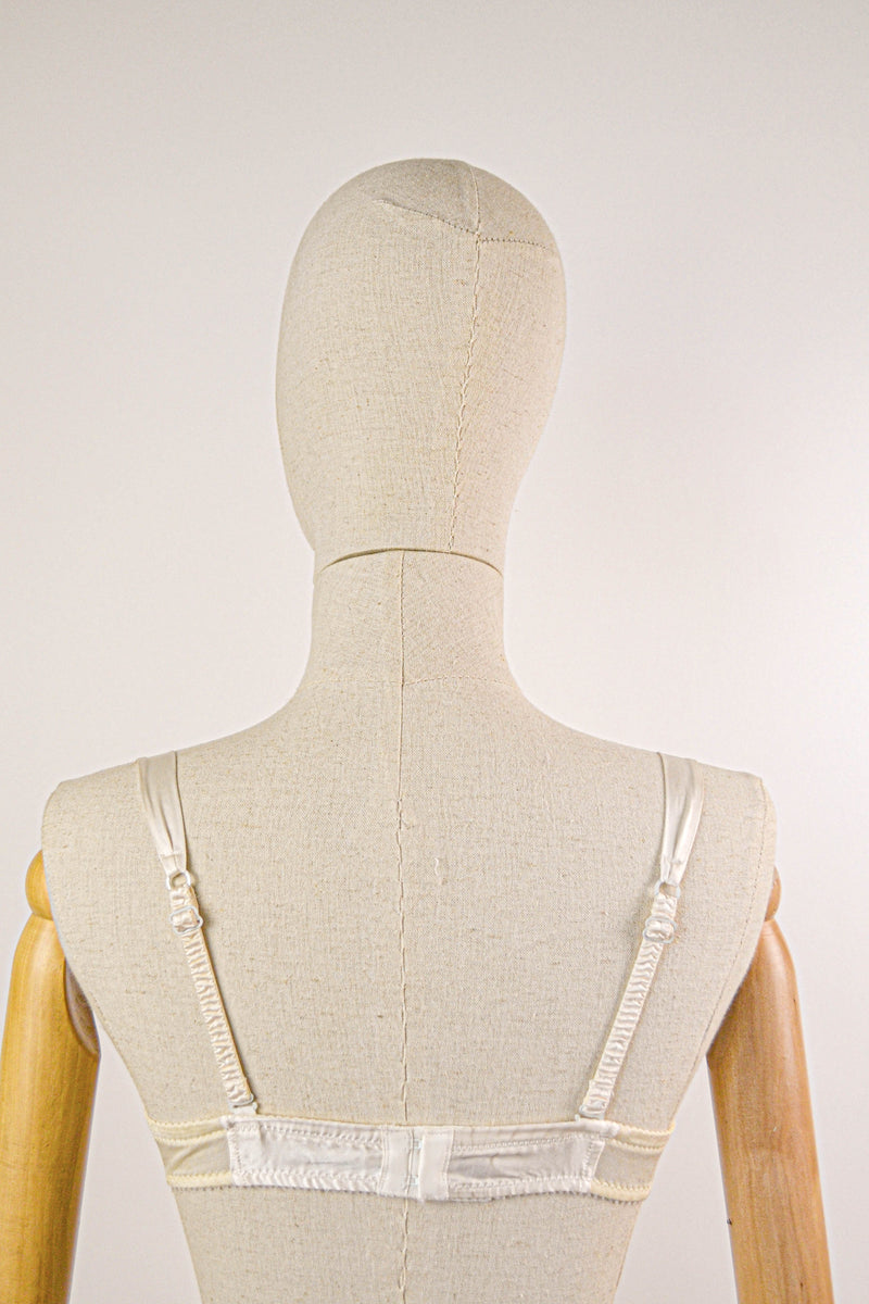 CHARMING - 1980s Vintage Christian Dior Silk Underwired Strapless Balconette Bra - Size 30A