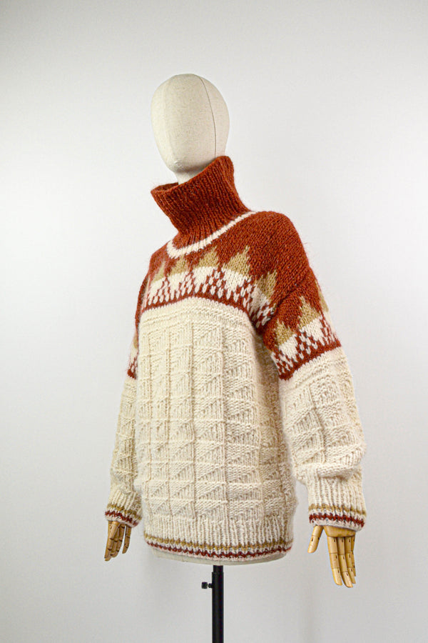 THE REDWING - 1970s Vintage Roll Neck Jumper - Size M