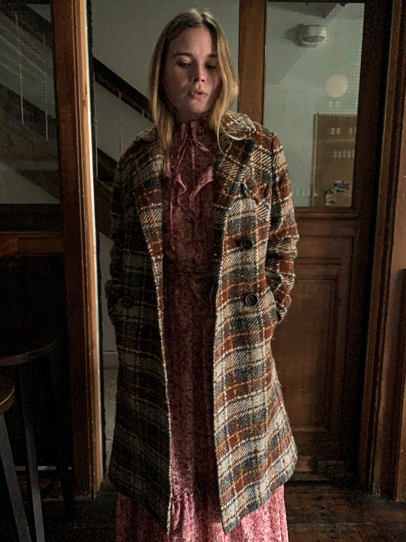 WITH A HOT COCOA - 1970s Vintage Weill Paris Fall Winter Coat Size XS/S